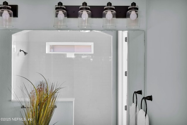 interior details with a shower