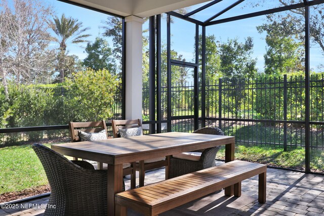 view of sunroom / solarium