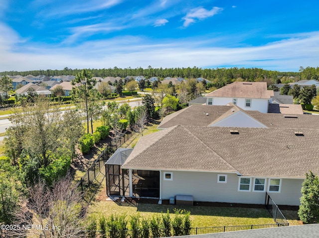 aerial view featuring a residential view