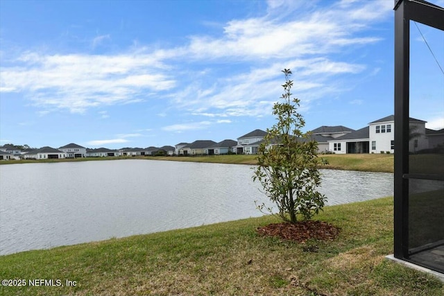 property view of water with a residential view