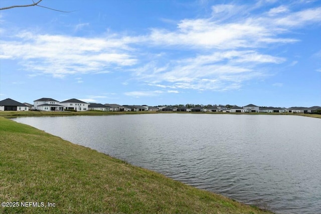 view of water feature featuring a residential view