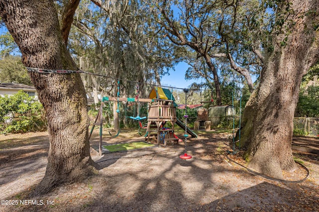 view of communal playground