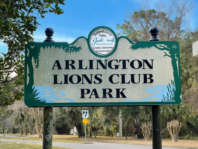 view of community sign