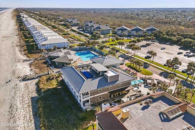 aerial view with a residential view