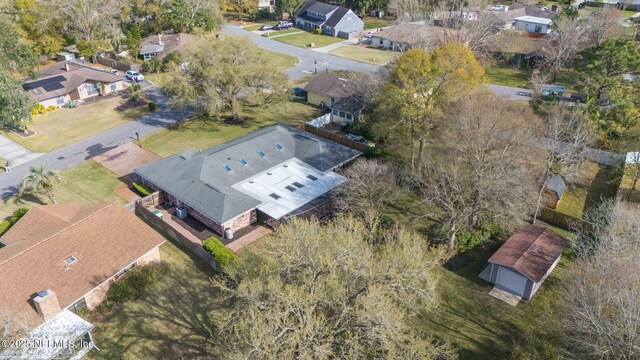 aerial view featuring a residential view