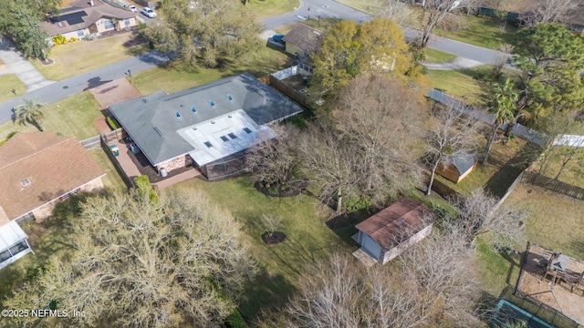 aerial view featuring a residential view