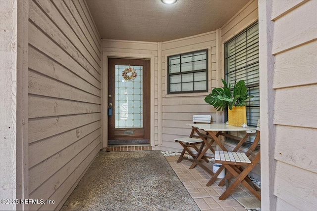 view of doorway to property