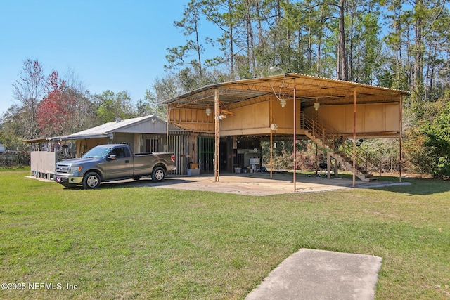 exterior space with a lawn