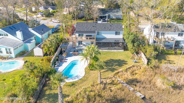 bird's eye view featuring a residential view