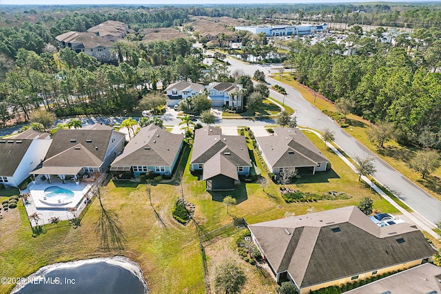 drone / aerial view featuring a residential view