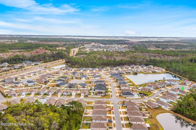 95170 Timberlake Dr, Fernandina Beach, FL 32034 - bird's eye view with a water view and a residential view