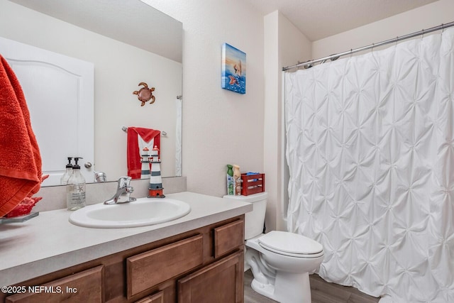 95170 Timberlake Dr, Fernandina Beach, FL 32034 - bathroom featuring toilet, wood finished floors, and vanity