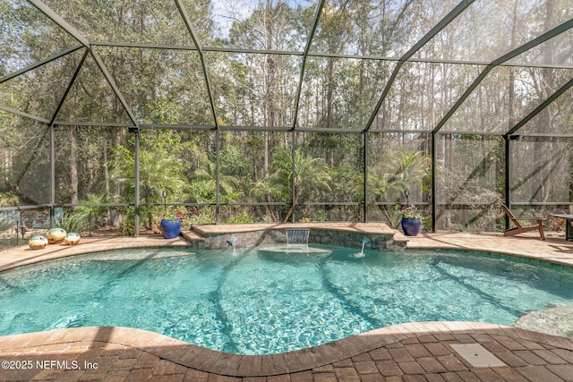 pool featuring a patio area