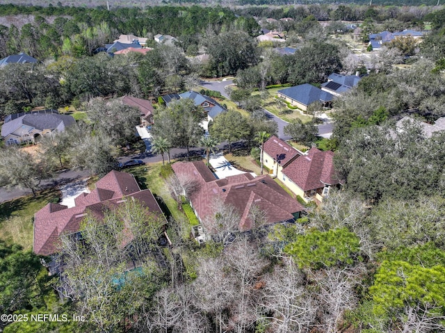 aerial view featuring a residential view