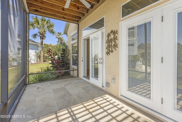 180 Kingston Dr, Saint Augustine, FL 32084 - unfurnished sunroom with a ceiling fan