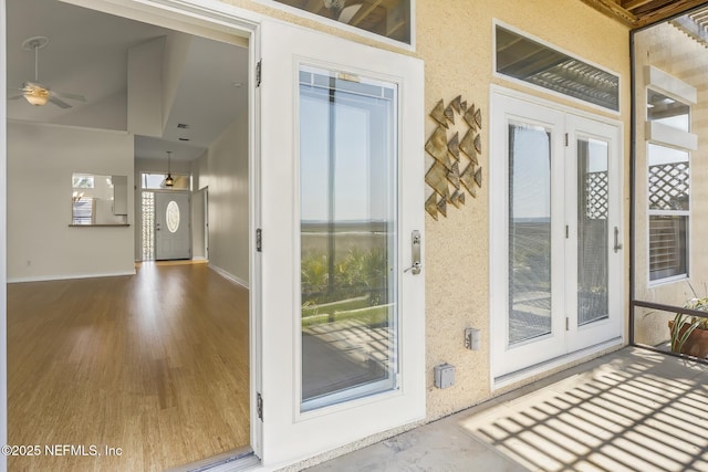 180 Kingston Dr, Saint Augustine, FL 32084 - view of exterior entry with french doors and stucco siding