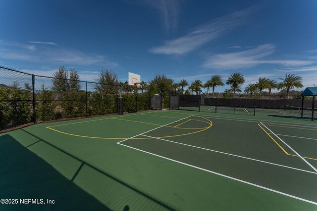 view of sport court with community basketball court and fence