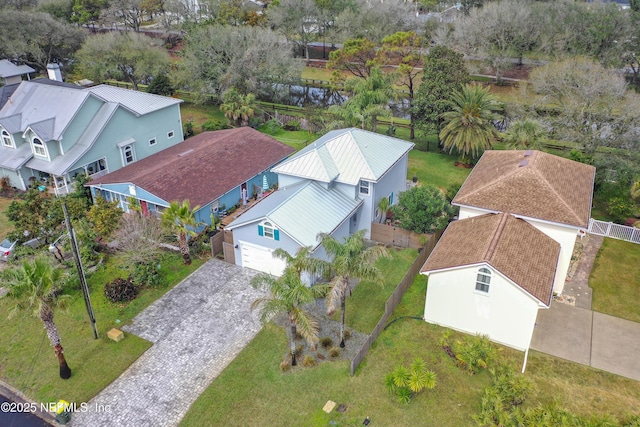 bird's eye view with a residential view