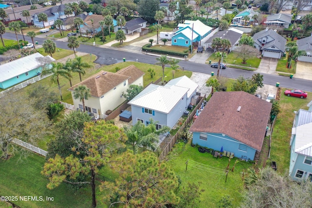 drone / aerial view with a residential view