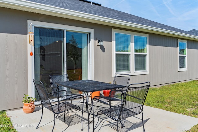 view of patio with outdoor dining space