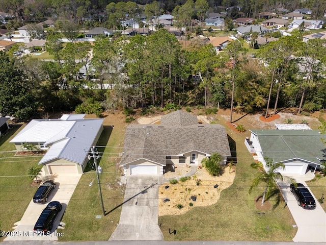 bird's eye view featuring a residential view