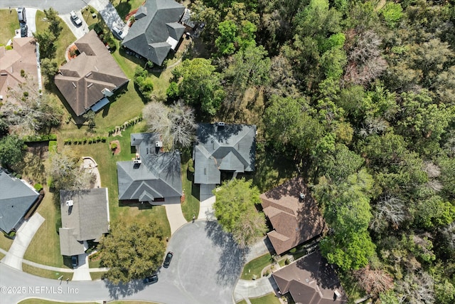 aerial view with a residential view