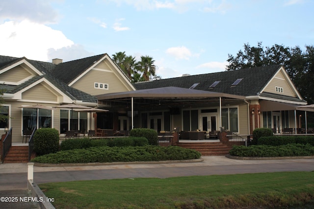 view of front of house with french doors