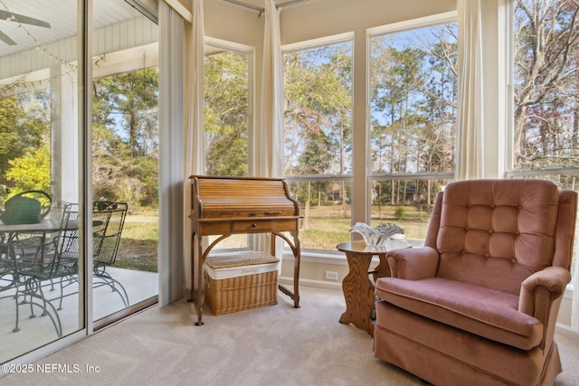 view of sunroom