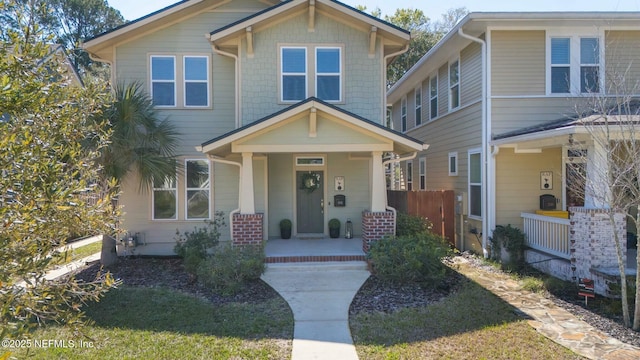 view of front of house with covered porch