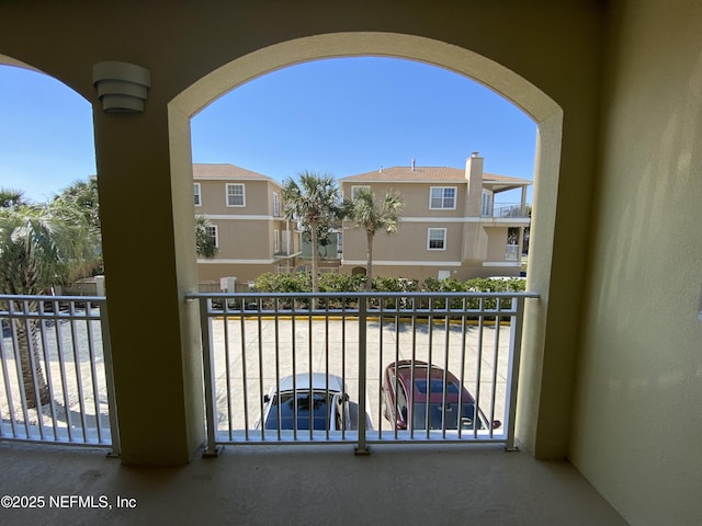 balcony featuring a residential view