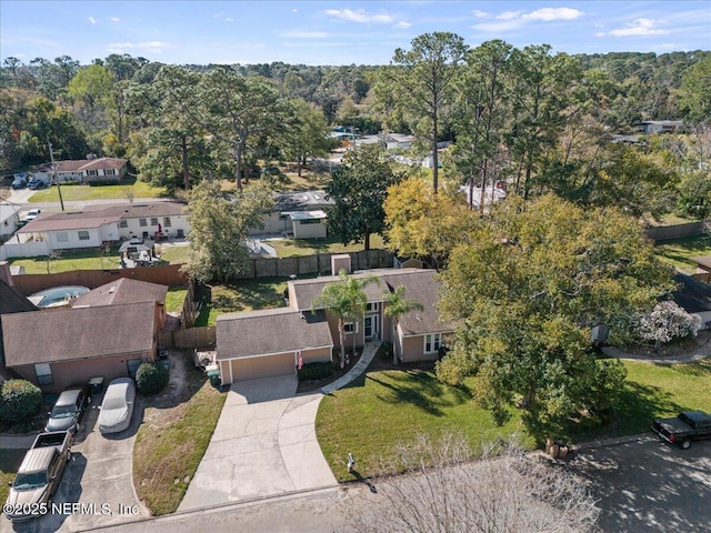 bird's eye view featuring a residential view