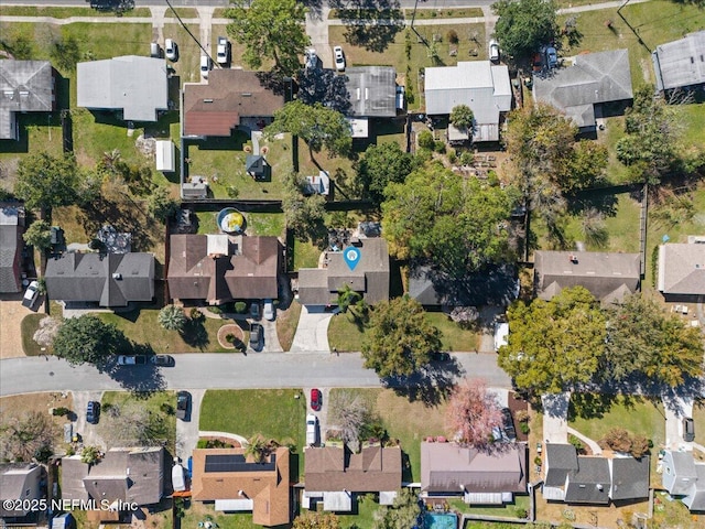 drone / aerial view with a residential view