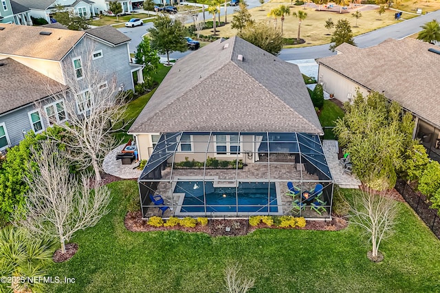 birds eye view of property featuring a residential view