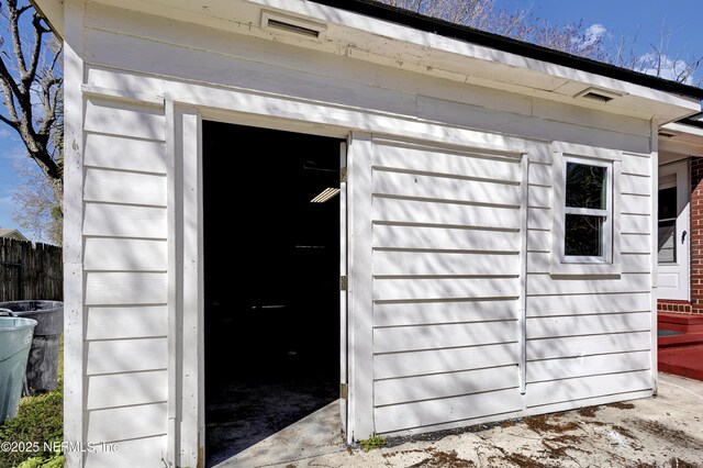 4804 Elizabeth Ter, Jacksonville, FL 32205 - view of outdoor structure with an outbuilding and fence