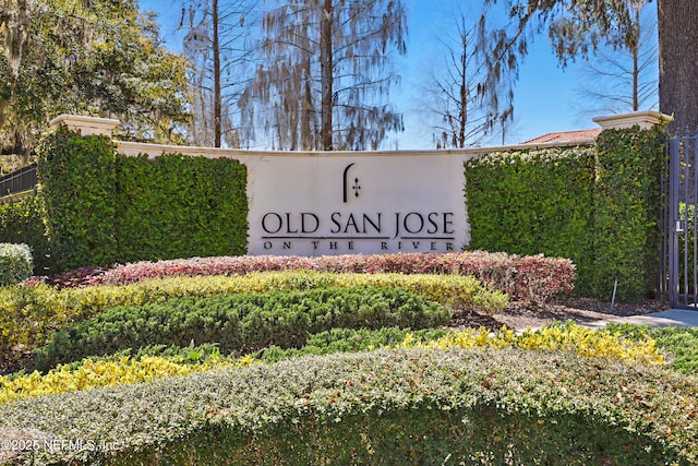 view of community sign