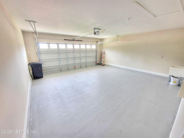 garage with baseboards