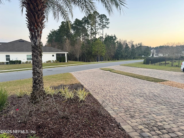 view of road featuring sidewalks