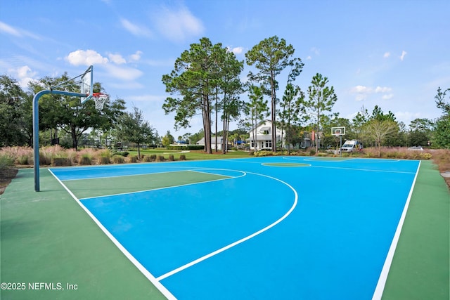 view of basketball court with community basketball court