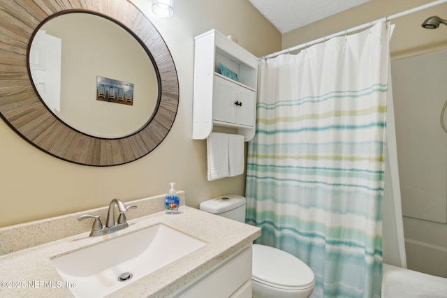 bathroom with toilet and vanity