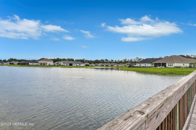 property view of water with a residential view