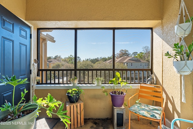 view of sunroom