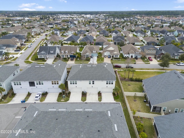 aerial view featuring a residential view