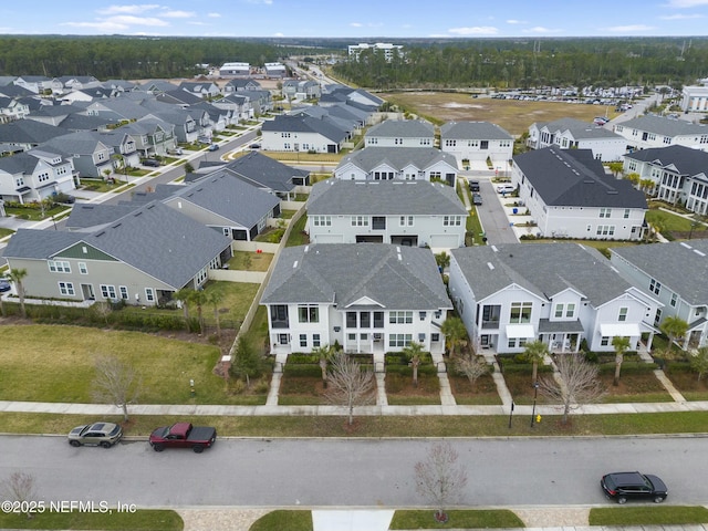 aerial view featuring a residential view