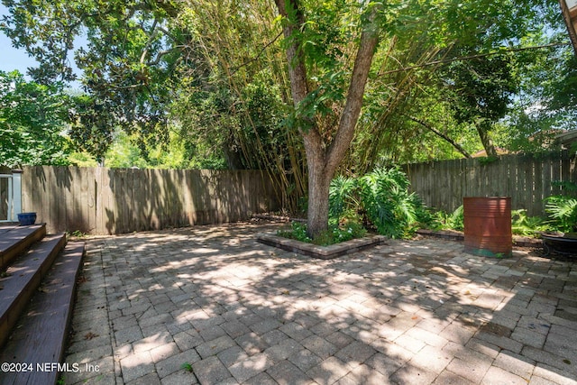 view of patio with a fenced backyard