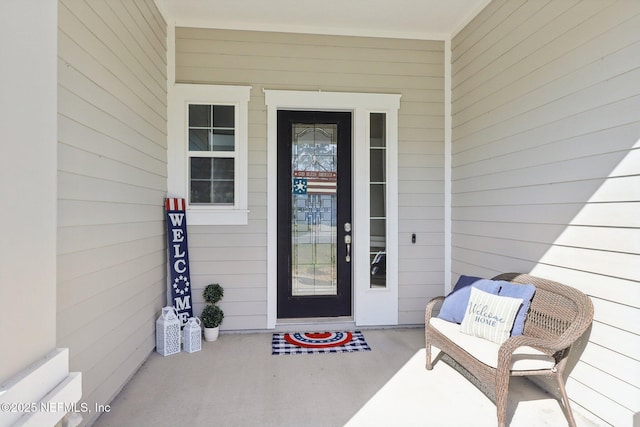 view of doorway to property