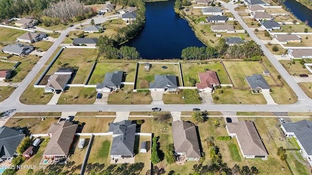 aerial view with a residential view