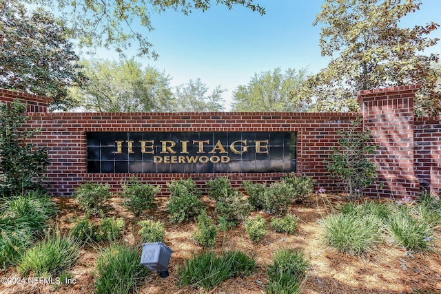 view of community sign