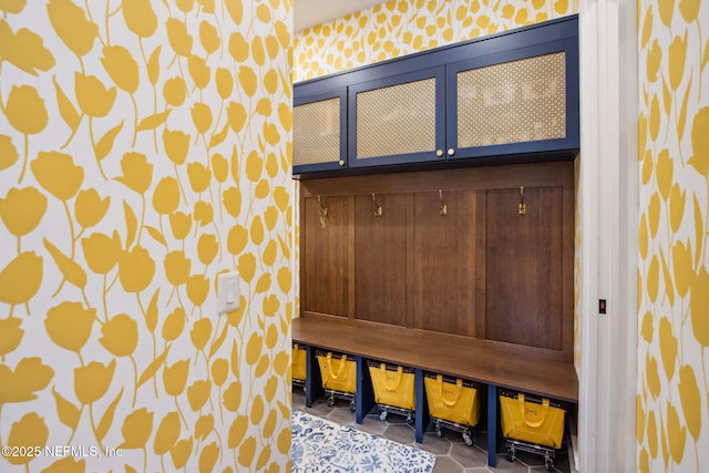 mudroom featuring tile patterned floors