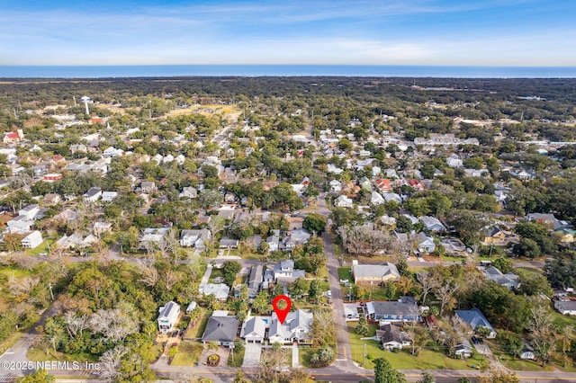 drone / aerial view with a residential view