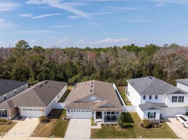 aerial view with a view of trees